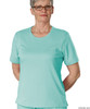 Silvert's 133501302 Womens Regular T Shirt, Short Sleeve, Round Neck, Size Medium, TURQUOISE