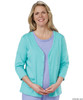 Silvert's 136000102 Womens Regular Two Pocket Cardigan Jacket , Size Medium, AQUA