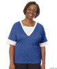 Silvert's 236400301 Womens Adaptive V Neck Tshirt , Size Small, COBALT