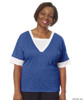 Silvert's 236410301 Womens Adaptive V Neck Tshirt , Size 2X-Large, COBALT