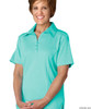 Silvert's 133301302 Womens Regular Polo TShirt, Short Sleeve, Size Medium, TURQUOISE