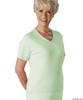 Silvert's 133600405 Womens Regular Summer V Neck T Shirt, Short Sleeve, Size 2X-Large, MINT