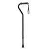 Drive RTL10372BK Adjustable Height Offset Handle Cane with Gel Hand Grip, Black