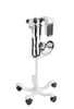 Amico DS-UR1-CLFL-DAO Rollstand-Mounted Diagnostic Station with Ophthalmoscope, Otoscope, Specula Dispenser, Aneroid, Oral Thermometer