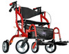 Airgo 700-935CR Fusion 2 in 1 Side-Folding Rollator & Transport Chair, 20 Inch, Cranberry (Airgo 700-935CR)