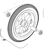 AMG B02-131GY 8 Inch SOLID WHEEL ASSEMBLY 1EA (AMG B02-131GY)