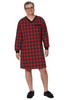 Ovidis 1-9001-20-4 Nightshirt for Men - Red , Stewart , Adaptive Clothing , L