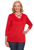 Ovidis 2-1901-20-1 Knit Top for Women - Red , Siri , Adaptive Clothing , 1XL