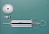 SYRINGE EAR METAL 4oz w/2 TIPS w/o SHIELD CHROME PLATED 162-19-384