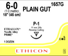 Ethicon-1657G SUTURE GUT PLAIN 6-0 18in P-1 BX/12