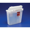 Covidien-8506SA-X COLLECTOR SHARPS 5qt IN-ROOM w/ COUNTER BAL DOOR CLEAR