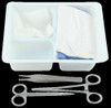 Kendall-7500-CA TRAY LACERATION LIDDED w/TOWELS & INSTRUMENTS & GAUZE CA/20