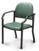 CHAIR SIDE w/ARMS BLK FRAME/17in** SEAT HT/400lb CAP SHADOW UPH 144-680-002-232