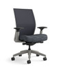 CHAIR SIDE w/ARMS BLK FRAME/17in** SEAT HT/400lb CAP DUSTY BLUE UPH 144-680-002-233