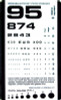 CHART EYE POCKET SIZE 14in TEST PLASTIC 6-3/8 x 3.5in 139-1243-1