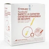 Terumo Surshield Safety I.V. Catheter — 24G x 3/4" (Yellow) SurFlash — 50/Box — Three‑quarter product hero (boxed, front/angled)