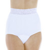 Wearever L10-WHT-MD-3PK Women Lace Trim and Cotton Panty, Medium, 3-Pack