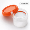 NCS902-1O (Starplex LeakBuster) — 90 mL Sterile Specimen Container, Orange O‑Ring Cap — 400 / Case — Top / cap detail (seal & thread)