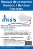 Ovidis 350001003019 Reusable Washable Bamboo Face Mask, White, One Size