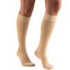 TRUFORM 8844BG-XL Compression Socks 30-40mmHg Below-knee, Closed-toe, Stay-up Beaded top, Beige, X-Large, Pair