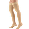 TRUFORM 8848BG-L Compression 30-40mmHg Thigh-high, Closed-toe, Stay-up Beaded top, Beige, Large