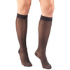 LADIES' SHEER LITES 15-20mmHg Dot Pattern Knee-high, charcoal NEW! S-M-L-XL (1782CH)