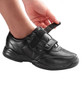 Silverts SV10130 Propet Shoes Extra Wide Walking Shoes - Womens Leather Shoe Sneakers Black, Size=10, SV10130-SV2-10