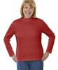 Silverts SV13060 Womens Long Sleeve Mock Turtleneck Shirt True Red, Size=2XL, SV13060-SV433-2XL