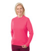 Silverts SV13060 Womens Long Sleeve Mock Turtleneck Shirt Berry, Size=M, SV13060-SV434-M