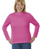 Silverts SV13060 Womens Long Sleeve Mock Turtleneck Shirt Fuschia, Size=2XL, SV13060-SV63-2XL