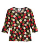 Silverts SV13070 Womens Mature Fashion Soft Sweater Knit Top Multi-Dots, Size=L, SV13070-SV1301-L