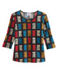 Silverts SV13070 Womens Mature Fashion Soft Sweater Knit Top Multi Check, Size=L, SV13070-SV1302-L