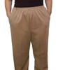 Silverts SV13410 Women's Pull On Elastic Waist Pants with Pockets Taupe, Size=18P, SV13410-SV44-18P