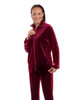 Silverts SV14190 Velour Two-Piece Tracksuit Set For Women Burgundy, Size=M, SV14190-SV23-M