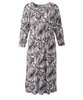 Silverts SV21110 Elegant Open Back Dress for Women Pink Print, Size=XL, SV21110-SV422-XL