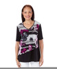 Silverts SV22030 Chiffon Overlay Open-Back Top for Women Purple/Black, Size=XL, SV22030-SV626-XL