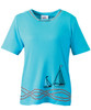 Silverts SV22080 Nautical Open Back Adaptive Top   Coastal Blue, Size=2XL, SV22080-SV1323-2XL