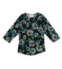 Silverts SV22910 Womens Soft Sweater Knit Adaptive Top BLK/TURQ FLORAL, Size=3XL, SV22910-SV1397-3XL