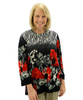 Silverts SV23180 Women's Attractive Adaptive Top Red Flower, Size=M, SV23180-SV1190-M