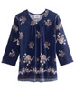 Silverts SV23180 Women's Attractive Adaptive Top Navy Floral, Size=3XL, SV23180-SV676-3XL