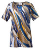 Silverts SV24790 Elegant Fashionable Womens Adaptive Top Cobalt Multi, Size=XL, SV24790-SV1331-XL