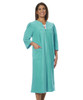 Silverts SV26450 Womens Adaptive Fleece Housecoat Turquoise, Size=S, SV26450-SV34-S