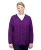 Silverts SV27080 Womens Adaptive Open Back Cardigan Plum, Size=2XL, SV27080-SV441-2XL