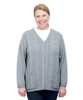 Silverts SV27080 Womens Adaptive Open Back Cardigan Oxford Grey, Size=L, SV27080-SV929-L