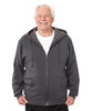 Silverts SV40010 Mens Magnetic-Zipper Hoodie with Pockets Gray, Size=XL, SV40010-SV1115-XL