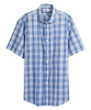 Silverts SV40100 Magnetic Buttons Mens Short Sleeve Shirt Indigo Plaid, Size=XL, SV40100-SV1348-XL