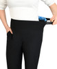 Silverts SV41020 Womens Arthritis Easy Grip Wide Leg Pull On Pants   Black, Size=3XL, SV41020-SV2-3XL