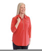 Silverts SV41030 Women's Zip-Front Top for Self-Dressing  Living Coral, Size=S, SV41030-SV1344-S