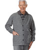 Silverts SV50070 Men's Adaptive Soft Fleece Cardigans Gray, Size=3XL, SV50070-SV18-3XL