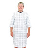 Silverts SV50120 Men's Flannel Hospital Gowns Houndstooth, Size=3XL, SV50120-SV1035-3XL